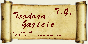 Teodora Gajičić vizit kartica